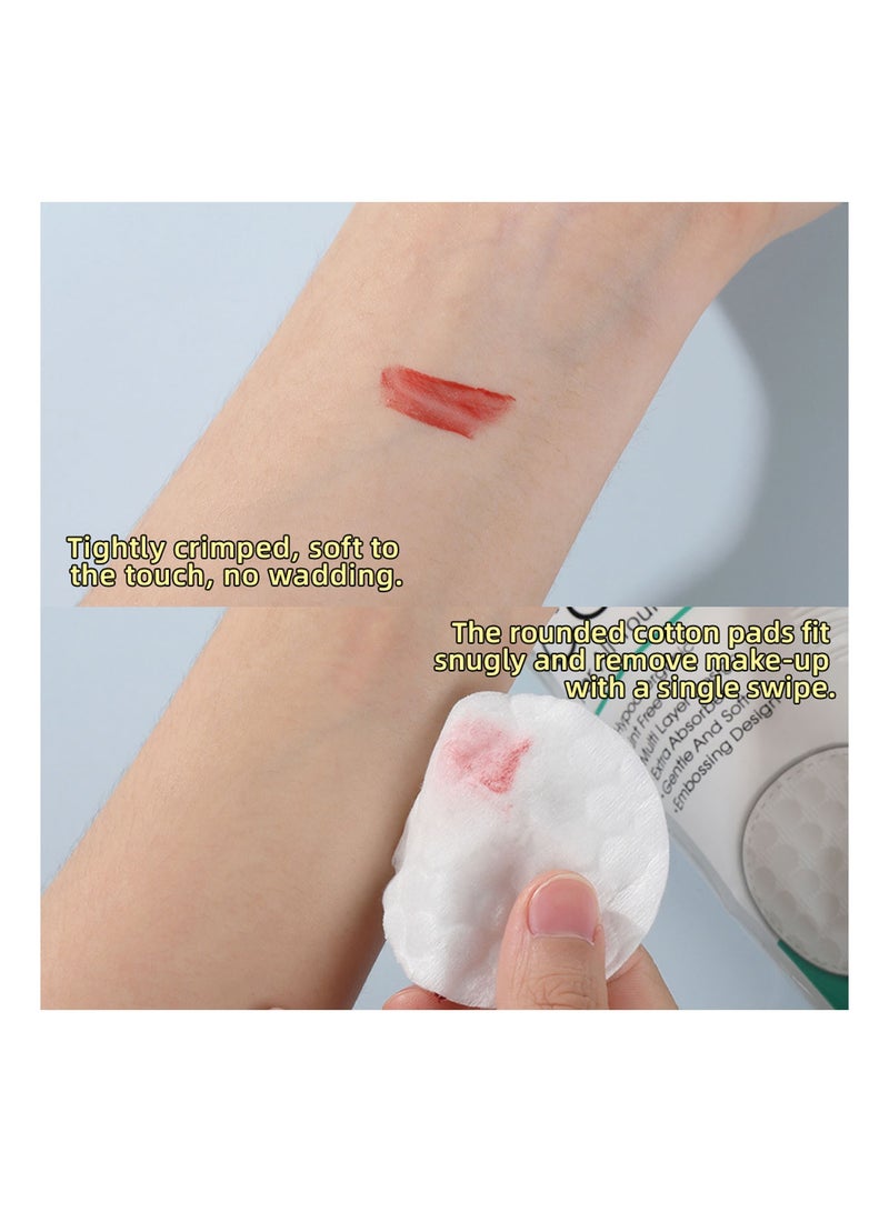 ٤٠٠ قطعة أقراص قطنية، ضمادات مزيل مكياج قطنية ناعمة، حشوات تنظيف الوجه للبشرة الحساسة - Image 3